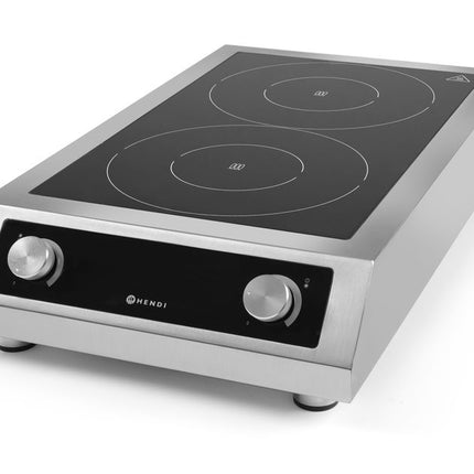 Inductiekookplaat model 7000, HENDI, Profi Line, 400V/7000W, 405x700x(H)145mm