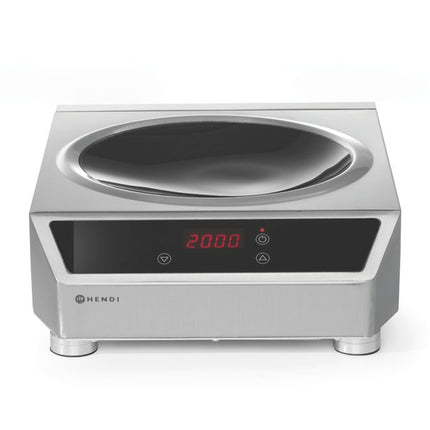 Inductiewok model 3500, HENDI, Profi Line, Inductieplaat, 230V/3500W, 340x450x(H)130mm