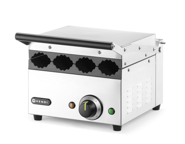 Contactgrill voor hotdogs en wraps, HENDI, 220-240V/1800W, 385x285x(H)254mm