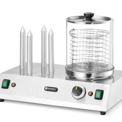 Worst en hotdogbroodjes warmer, HENDI, 220-240V/550W, 500x310x(H)395mm