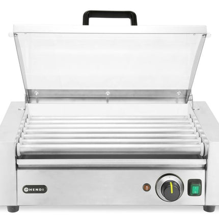 Worstrolgrill, 1-zone met energiebesparend deksel, HENDI, 230V/620W, 566x375x(H)259mm
