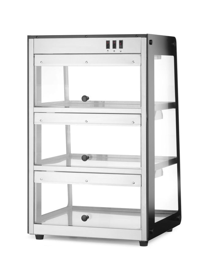 Opzet warmhoudvitrine, HENDI, Zwart, 220-240V/500W, 472x447x(H)775mm