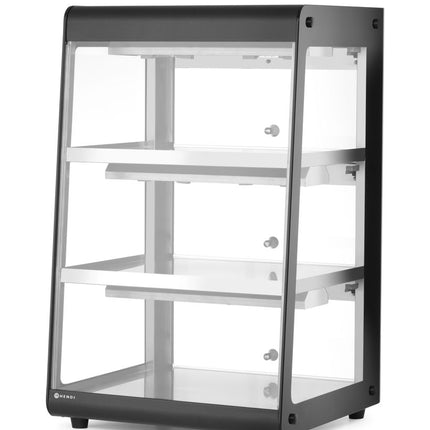 Opzet warmhoudvitrine, HENDI, Zwart, 220-240V/500W, 472x447x(H)775mm