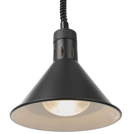 Verstelbare warmtelamp conisch, HENDI, Zwart, 230V/250W, 275x(H)250mm