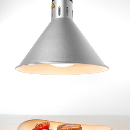 Verstelbare warmtelamp conisch, HENDI, Zilver, 230V/250W, 275x(H)250mm