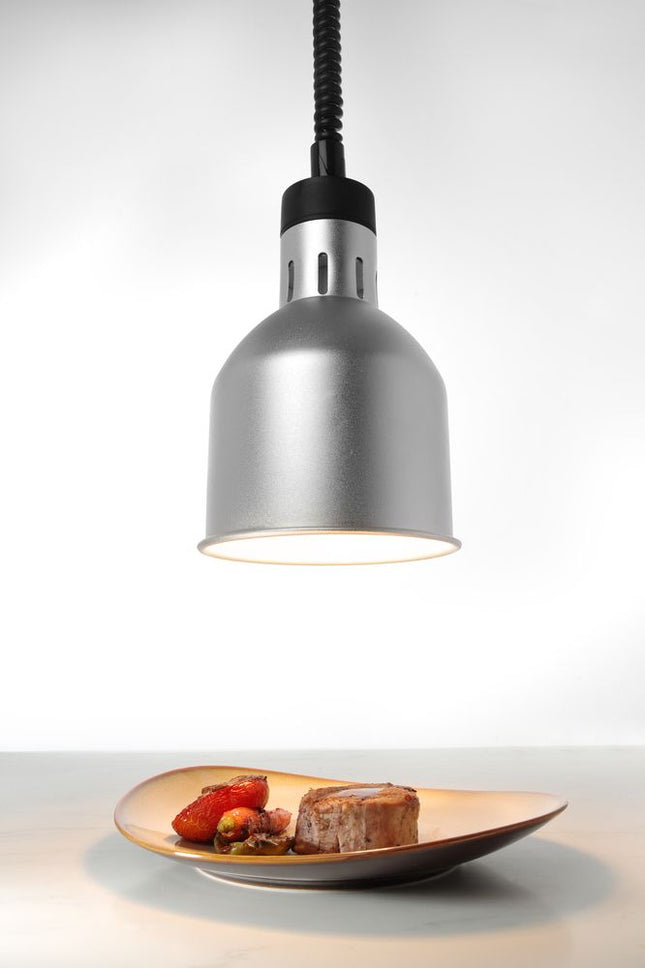 Warmtelamp verstelbaar cilindrisch, HENDI, Zilver, 230V/250W, 175x(H)250mm