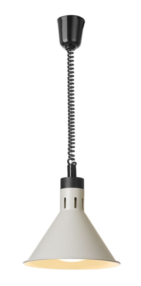 Verstelbare warmtelamp conisch, HENDI, Wit, 230V/250W, 275x(H)250mm