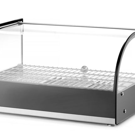 Opzet warmhoudvitrine, HENDI, enkel niveau, Zwart, 220-240V/800W, 554x376x(H)311mm