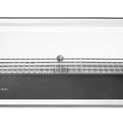 Opzet warmhoudvitrine, HENDI, enkel niveau, Zwart, 220-240V/800W, 554x376x(H)311mm