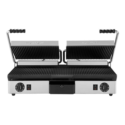 Contactgrill geribbeld-geribbeld