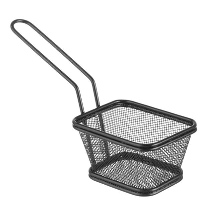 Frituurmandjes miniaturen stapelbaar zwart, HENDI, 105x90x(H)60mm