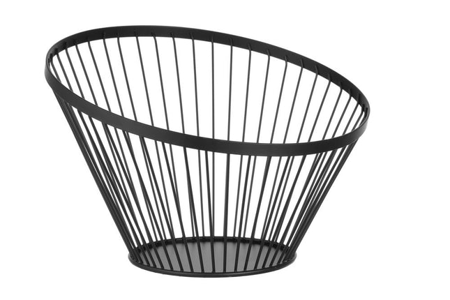 Fruitkorf schuin zwart, HENDI, âŒ€300x(H)205mm