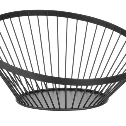 Fruitkorf schuin zwart, HENDI, âŒ€280x(H)130mm