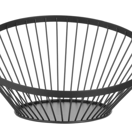 Fruitkorf schuin zwart, HENDI, âŒ€280x(H)130mm