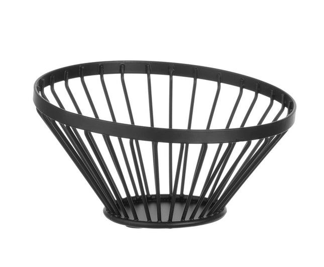 Fruitkorf schuin zwart, HENDI, âŒ€150x(H)80mm