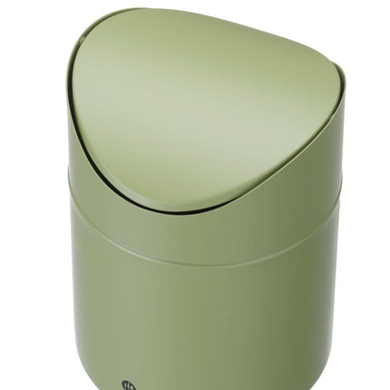 Tafelformaat prullenbak met schommeldeksel, HENDI, 1,2L, Groen, 120x(H)165mm