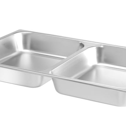 Voedselpan GN 1/1 met 2 compartimenten, HENDI, 7,5L, 530x325x(H)65mm