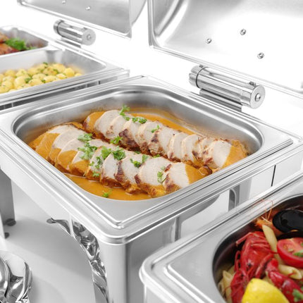 Chafing dish GN 1/1 mirror finish, HENDI, Profi Line, 9L, 570x405x(H)320mm