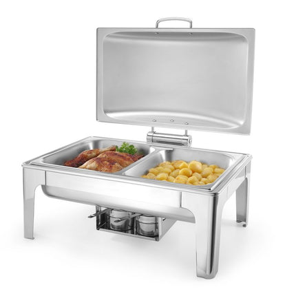 Chafing dish GN 1/1 satin finish, HENDI, Profi Line, 9L, 570x430x(H)290mm