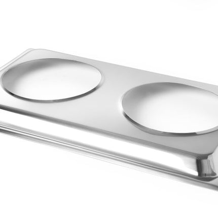 Opzetstuk voor 2 bainmariepannen, HENDI, Opzetstuk, GN 1/1, 530x325x(H)30mm