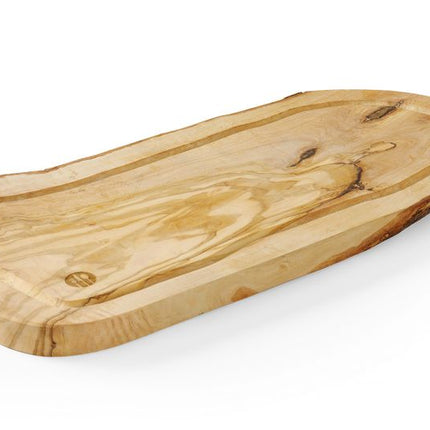 Serveerplank met groef, olijfhout, HENDI, 400x250x(H)18mm