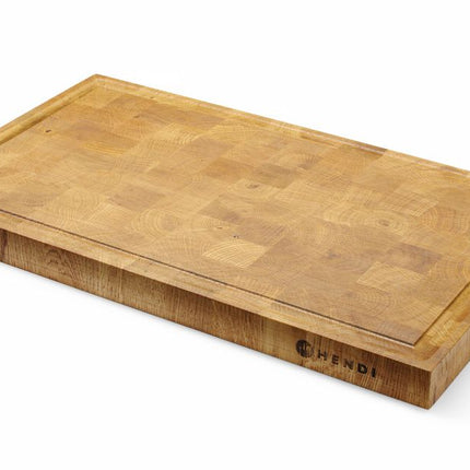 Eikenhouten serveerplank, eindnerf, HENDI, 325x265x(H)30mm