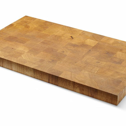 Eikenhouten serveerplank, eindnerf, HENDI, 325x265x(H)30mm