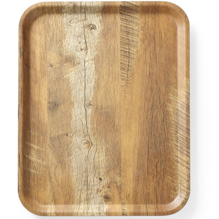 Dienblad van melamine met hout bedrukking, AmerBox, Hout, 330x430mm