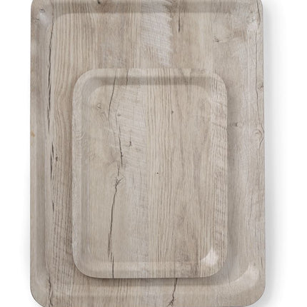 Dienblad van melamine met hout bedrukking, AmerBox, Hout licht, 240x340mm