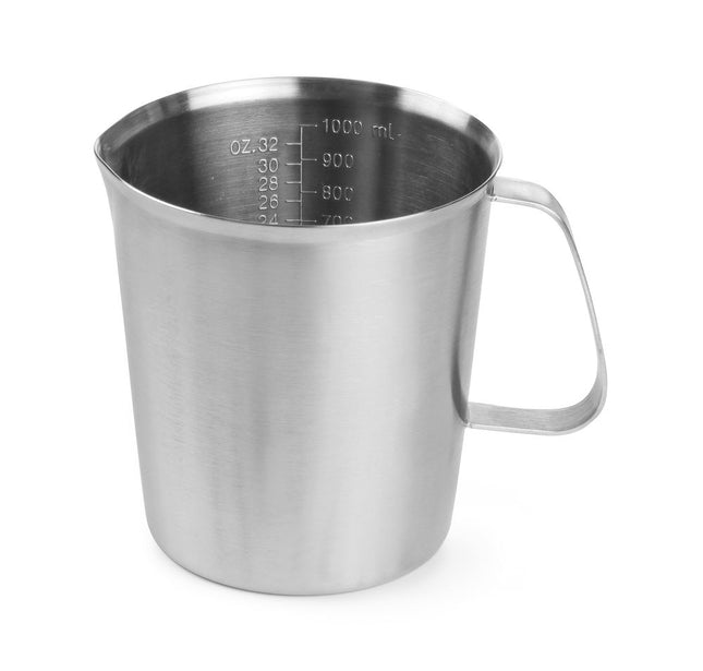 Maatbeker roestvast staal, HENDI, 1L, âŒ€120x(H)130mm