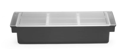 Ingrediëntenhouder 3 containers, BarUp, Zwart, 480x150x(H)100mm