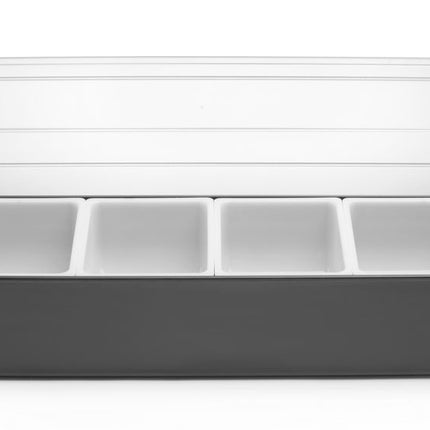 Ingrediëntenhouder 4 containers, BarUp, 480x150x(H)100mm