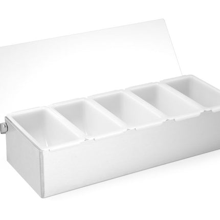 Ingrediëntenhouder, BarUp, 5 containers, 375x140x(H)90mm
