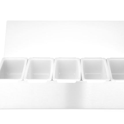 Ingrediëntenhouder, BarUp, 5 containers, 375x140x(H)90mm