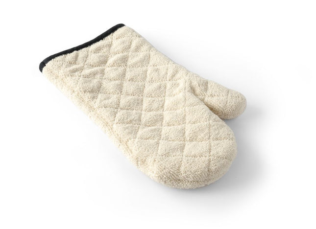 Ovenwanten, katoen - 2 stuks, HENDI, Creme, 2 st., (L)350mm