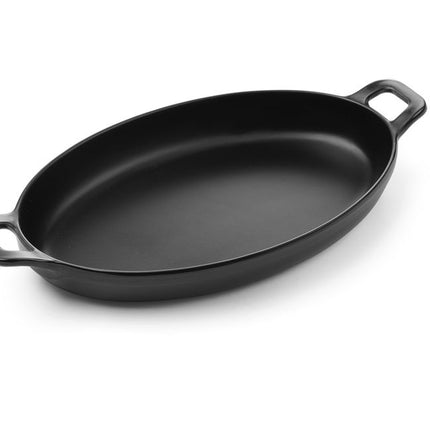 Mini ovale pan Little Chef, Fine Dine, Zwart, 263x140x(H)37mm