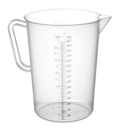 Maatbeker polypropyleen, HENDI, 3L, âŒ€160x(H)240mm