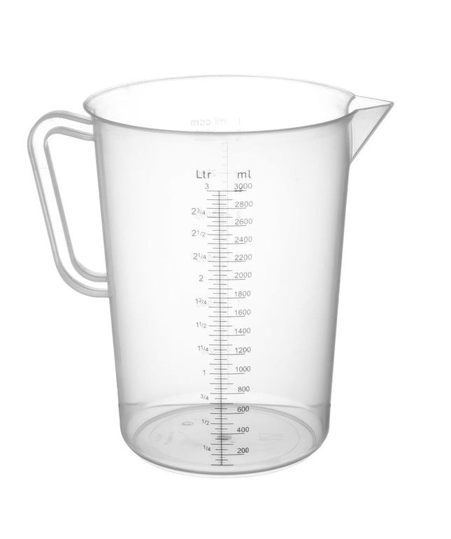 Maatbeker polypropyleen, HENDI, 3L, âŒ€160x(H)240mm