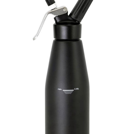 Slagroomapparaat zwart, HENDI, Kitchen Line, 0,95L, Zwart, âŒ€95x(H)320mm