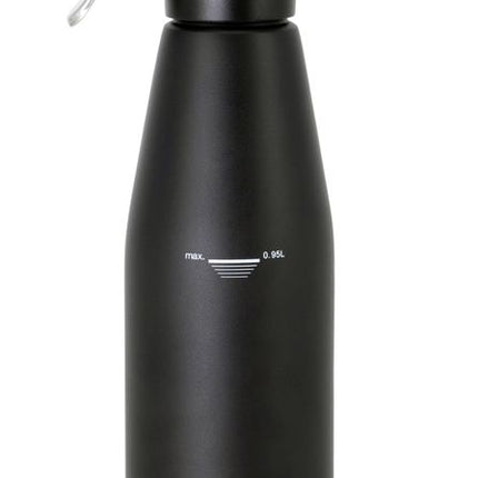 Slagroomapparaat zwart, HENDI, Kitchen Line, 0,95L, Zwart, âŒ€95x(H)320mm