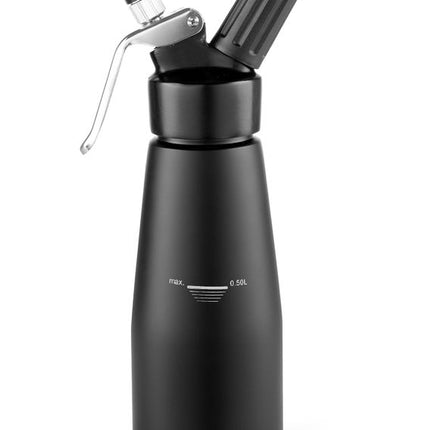 Slagroomapparaat zwart, HENDI, Kitchen Line, 0,5L, Zwart, âŒ€80x(H)260mm
