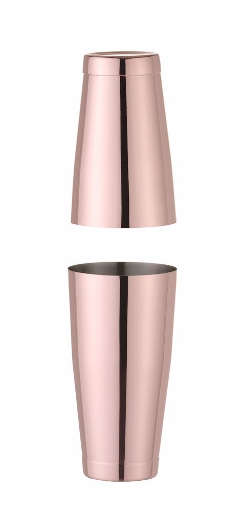 Tin-on-Tin Boston shaker, BarUp, 0,8L, Koper, âŒ€90mm