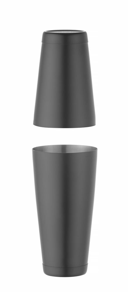Tin-on-Tin Boston shaker, BarUp, 0,8L, Zwart, âŒ€90mm