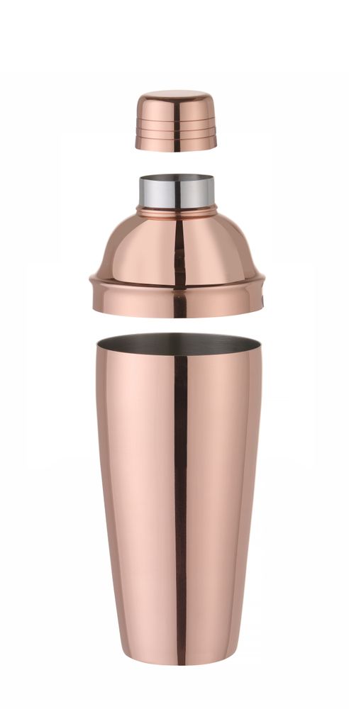 Cobbler shaker 3-delig, BarUp, Koper, âŒ€85x(H)240mm