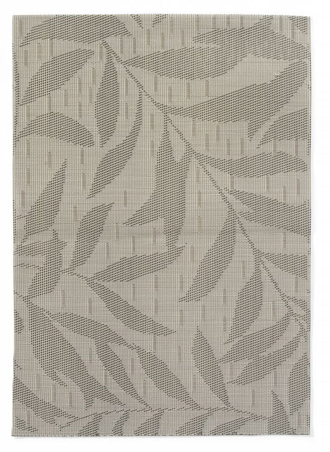 Placemat, bladeren â€“ set, HENDI, Lichtgrijs, 6 st., 450x300mm