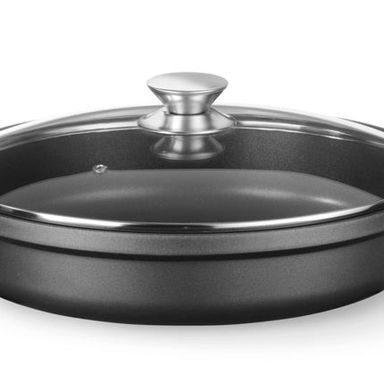 Braadpan met antiaanbaklaag, HENDI, 4,3L, Zwart, 425x332x(H)70mm