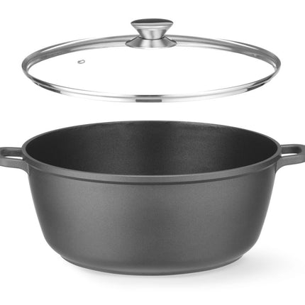 Braadpan met antiaanbaklaag, HENDI, 7L, Zwart, 367x290x(H)122mm