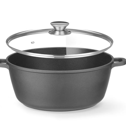 Braadpan met antiaanbaklaag, HENDI, 7,5L, Zwart, 387x310x(H)130mm