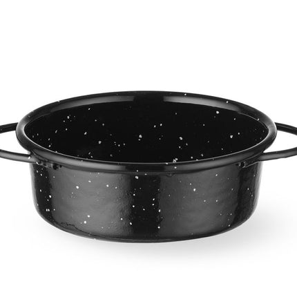 Braadpan "fuente", Braadpan "fuente", geëmailleerd, HENDI, Zwart, 200x(H)45mm, HENDI, Zwart, 100x(H)40mm
