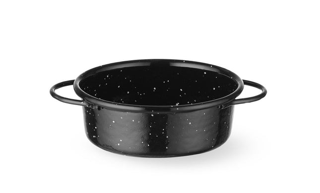 Braadpan "fuente", Braadpan "fuente", geëmailleerd, HENDI, Zwart, 200x(H)45mm, HENDI, Zwart, 100x(H)40mm